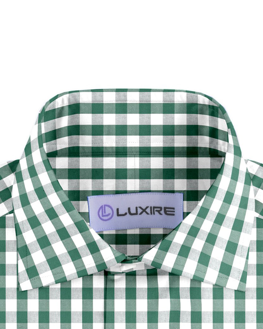 Green White Macro Gingham Checks