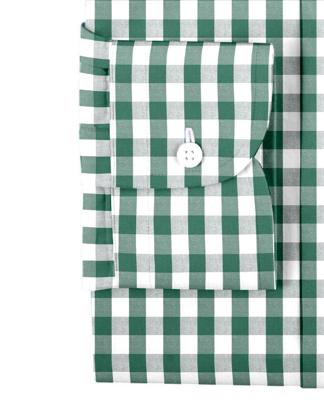 Green White Macro Gingham Checks