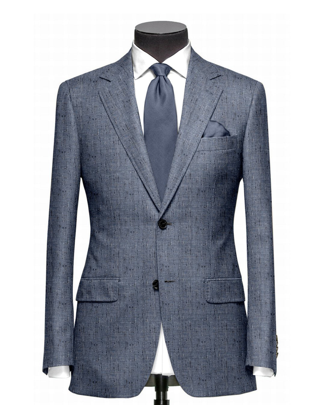 Ethomas Slubby Airforce Blue Jacket - 1