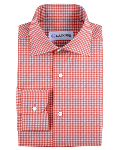 Linen:Orange Gingham Checks