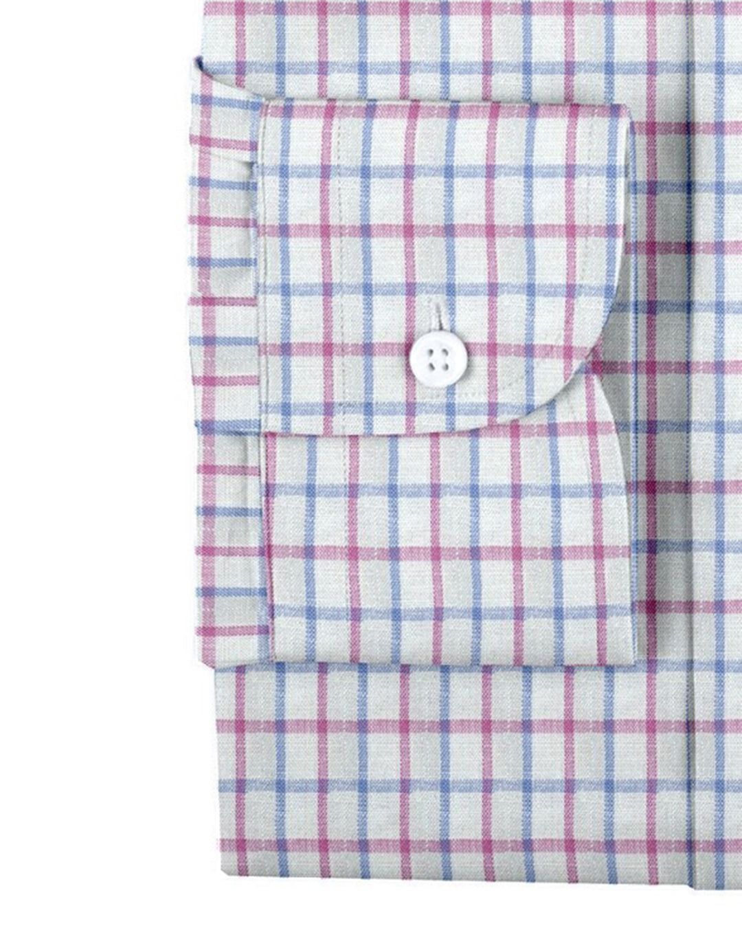 Linen: Pink Blue Tattersall On White