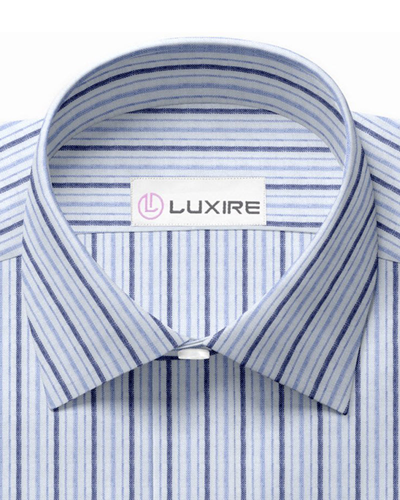 Linen: Shades Of Blue Pencil Stripes