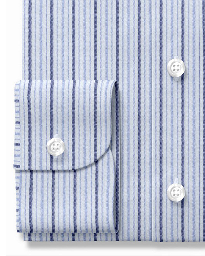 Linen: Shades Of Blue Pencil Stripes