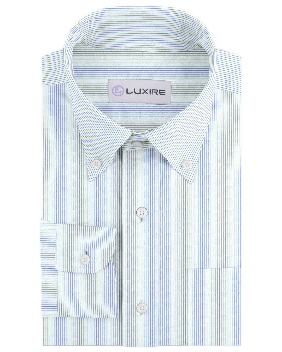 Natural WrinkleFree - White Pinstripes - With A Touch of Silk - 1