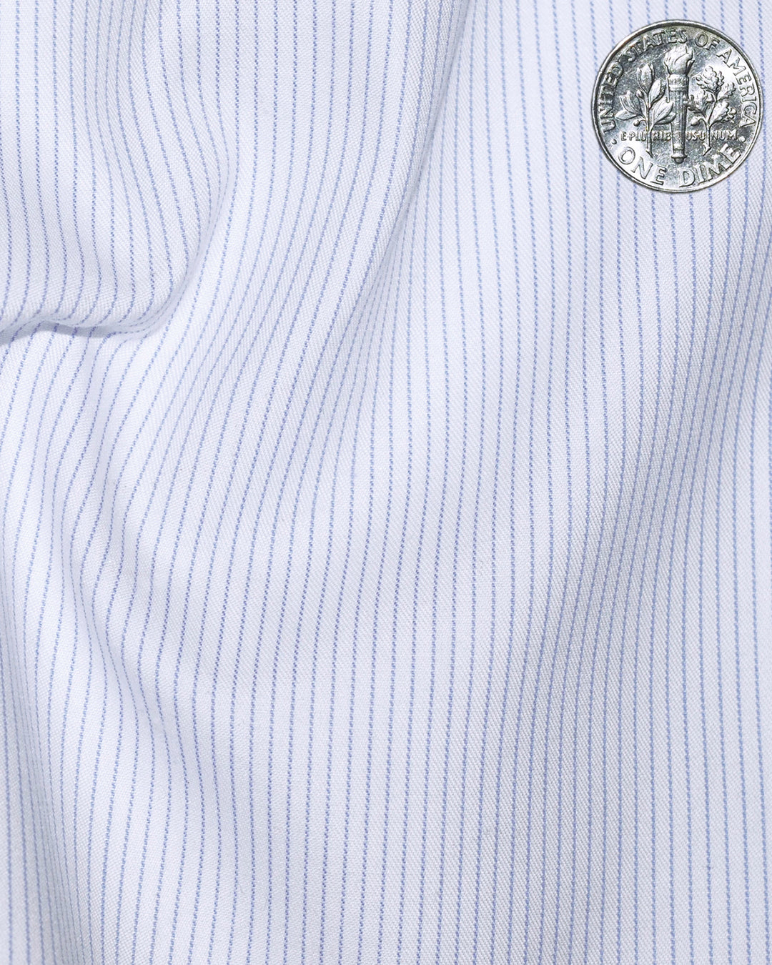 White HairLine Stripes Twill Shirt