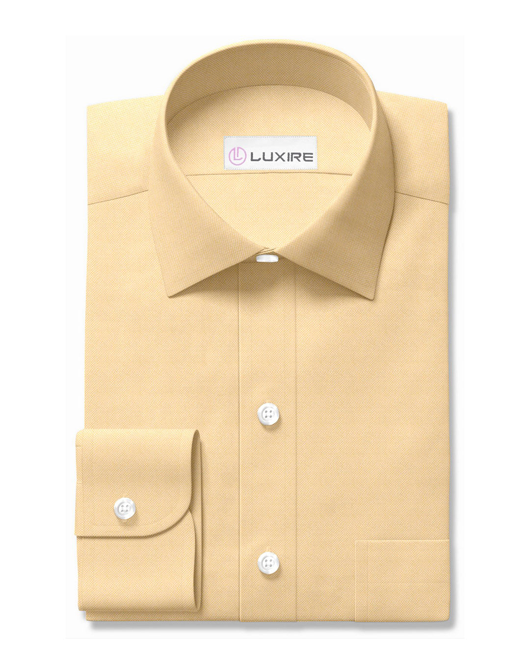 Wrinkle Free Travel Oxford: Egg Nog Yellow - 1