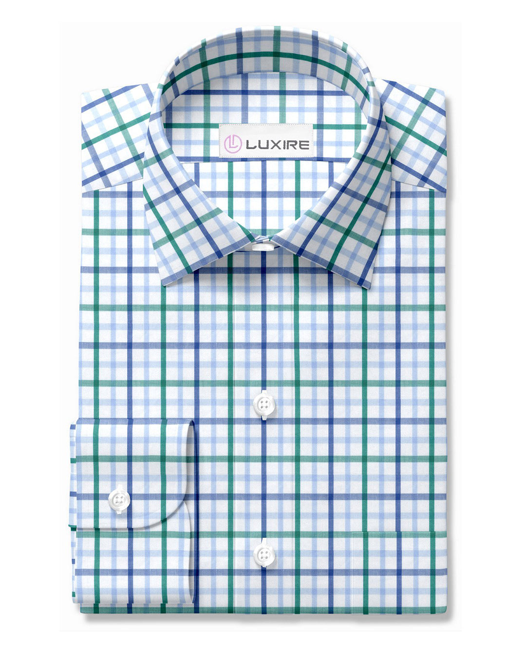 Green Blue Large Tattersall - 1