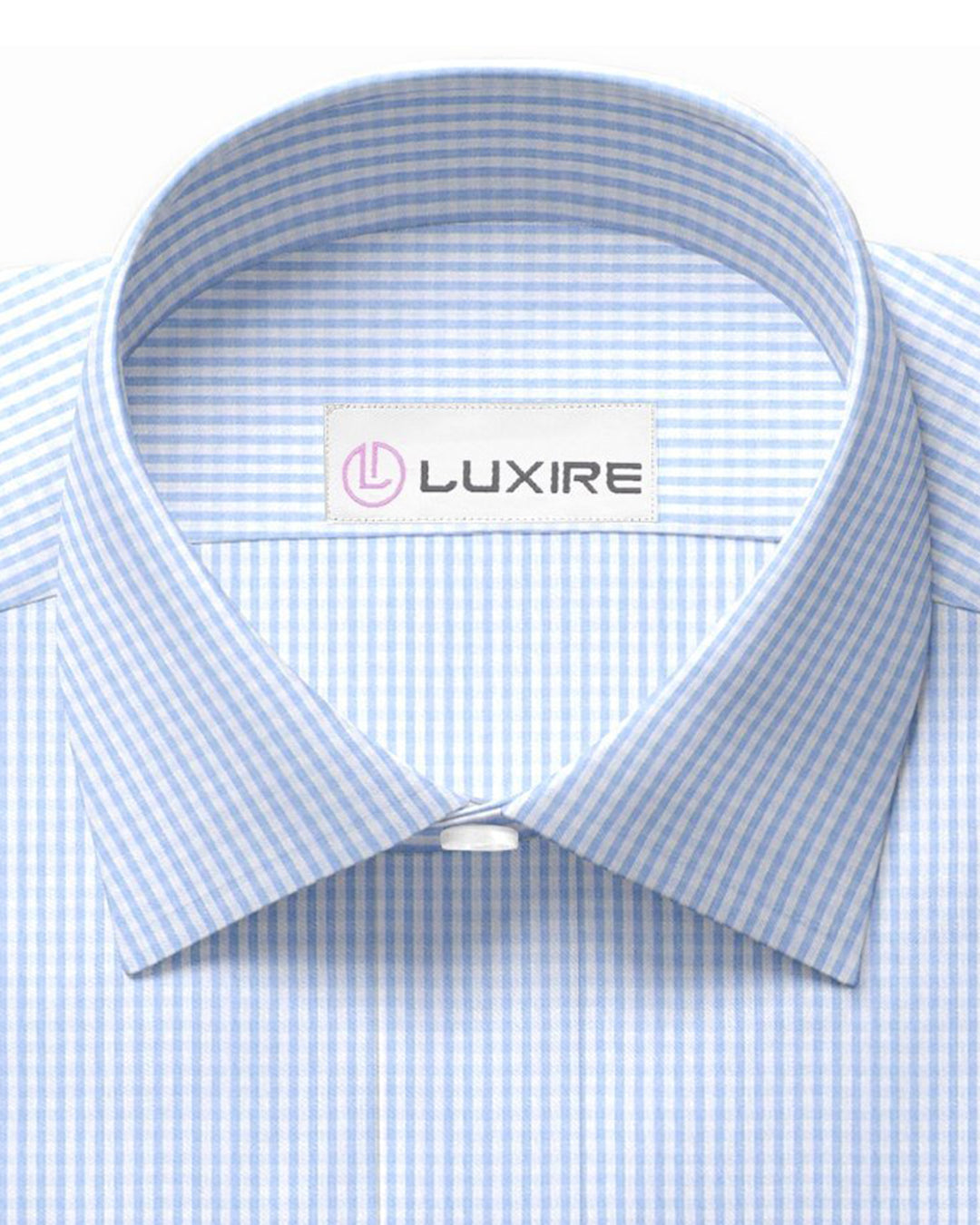 Pale Blue Micro Gingham - 2