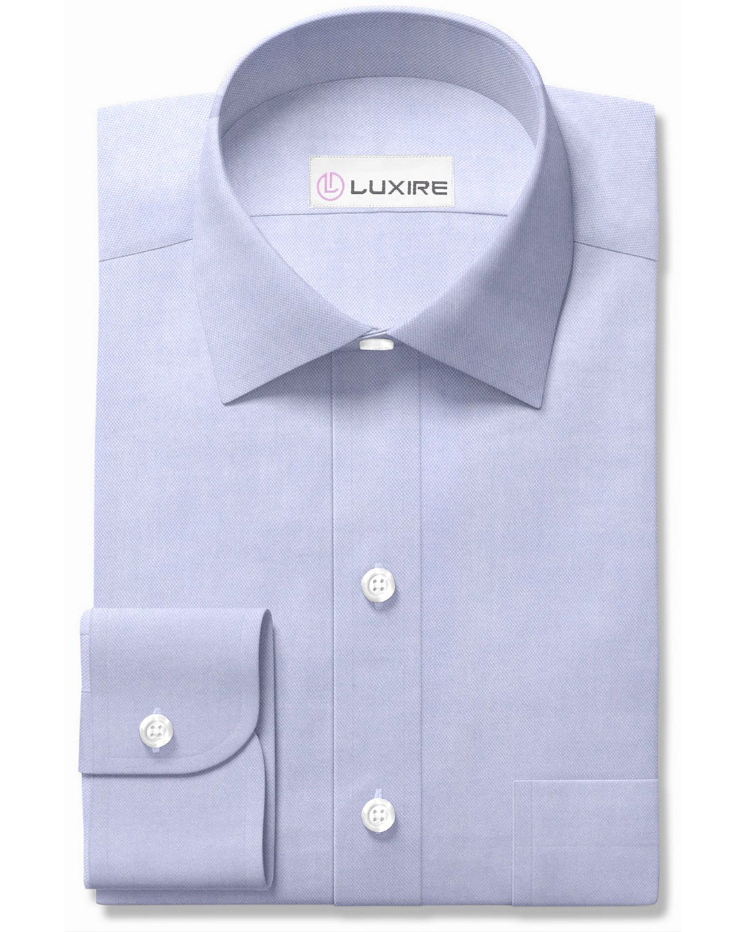 Soft Blue Pinpoint Oxford - 1