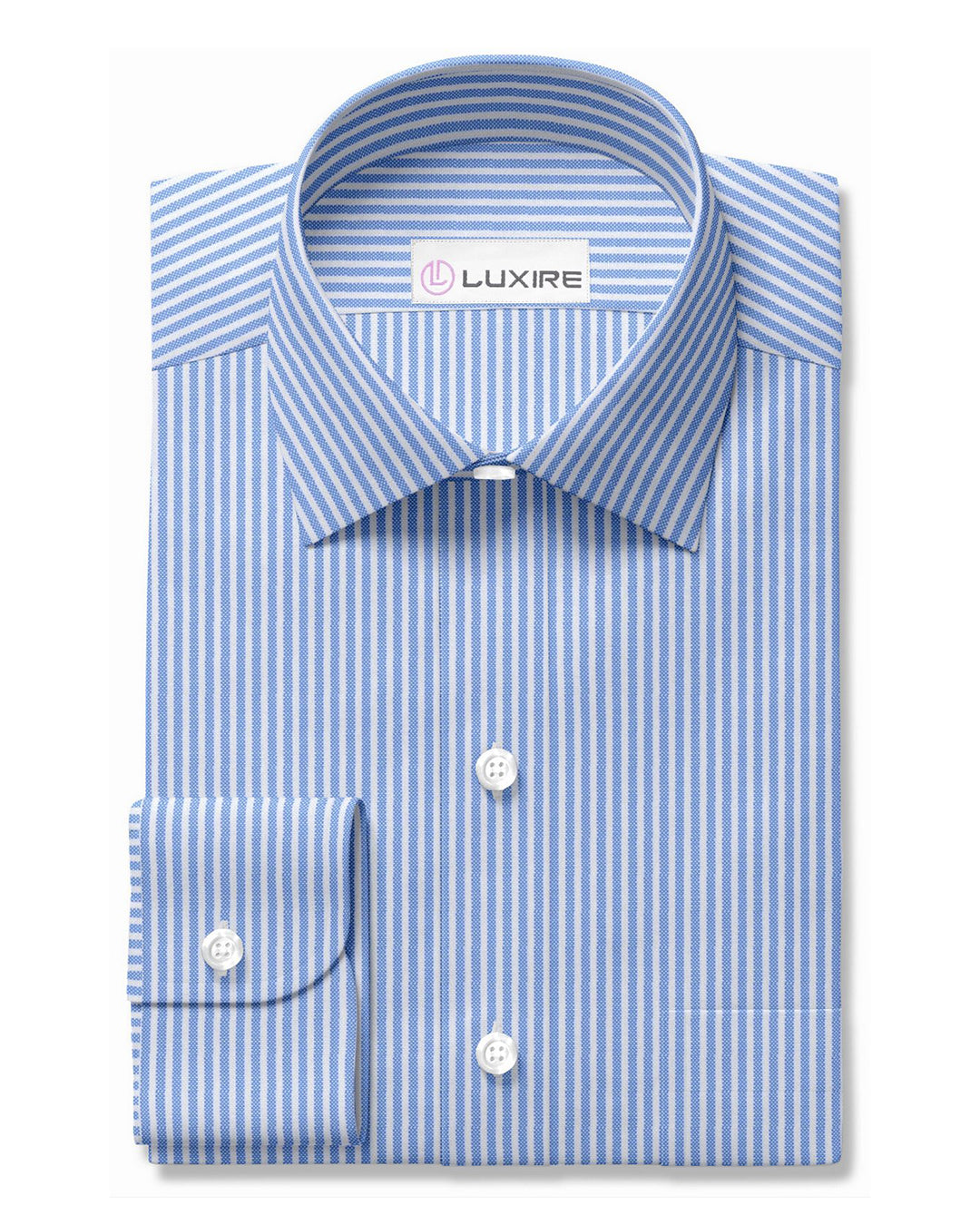 Blue Cornflower Dress Stripes - 1