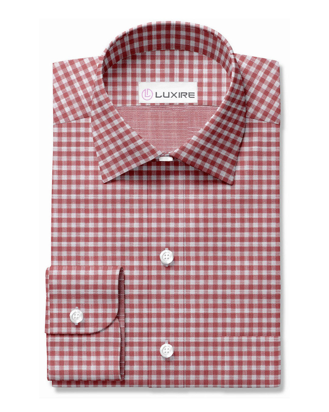 Soft Light Summer:Red White Mini Gingham Chambray - 1