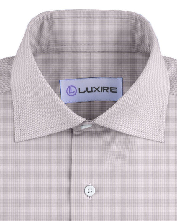 Albini: Light Grey Micro Graph Checks