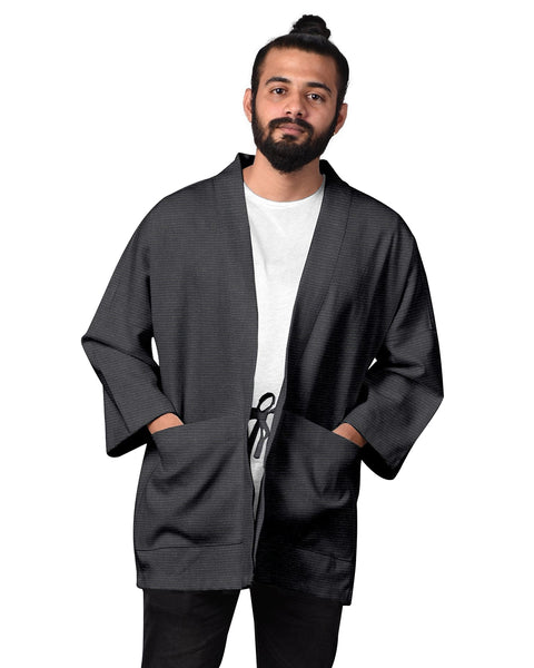 Noragi in Textured White on Phantom Black Stripes