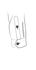 one button functional tab cuff