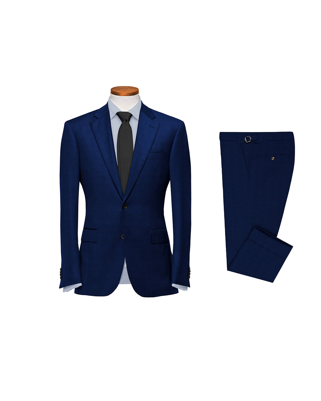 Drago: Super 160s Royal-Blue Prince of Wales Checks Suit - 1