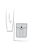 safari box pleat hip pocket