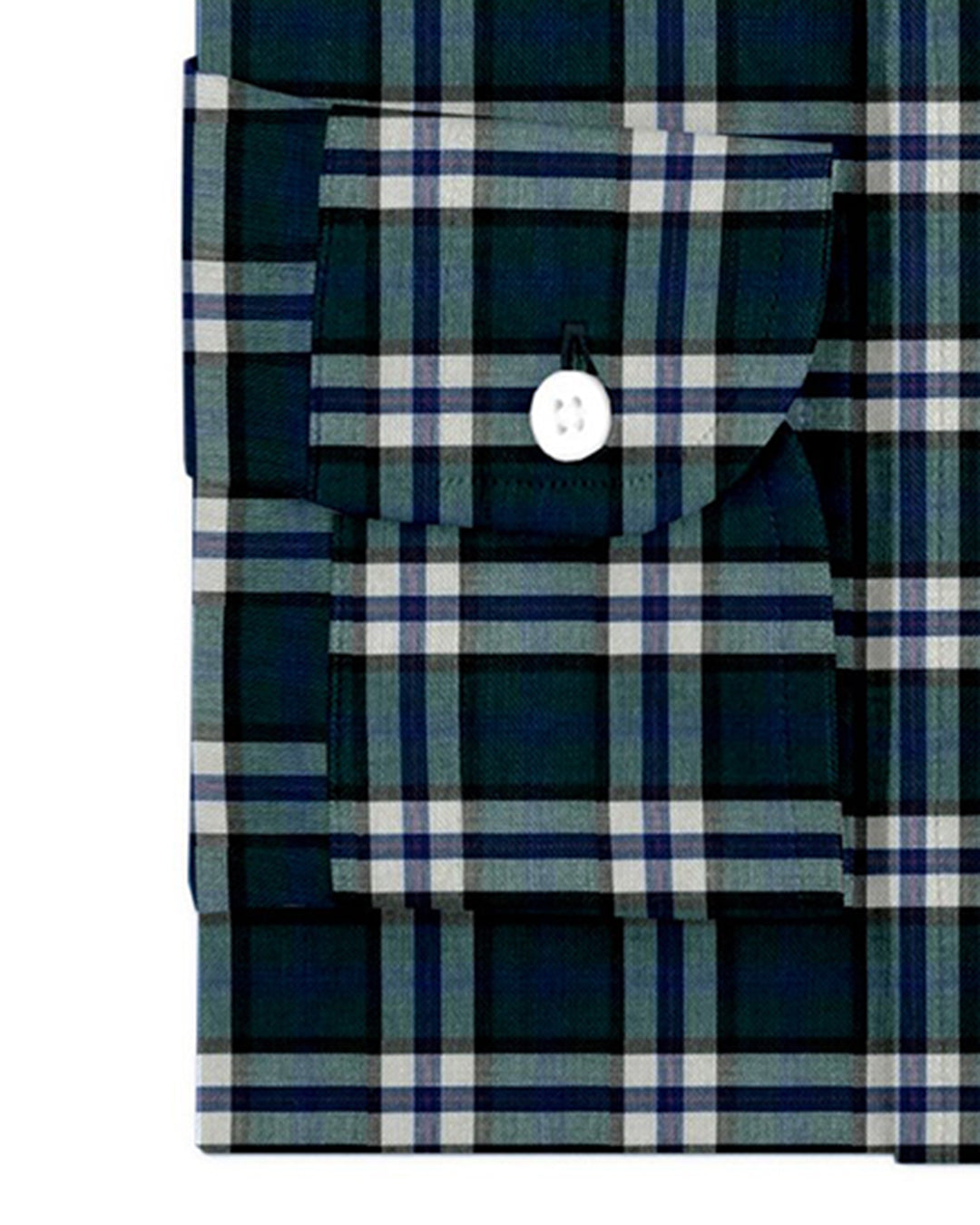 Blue Green White Checks Shirt - 3