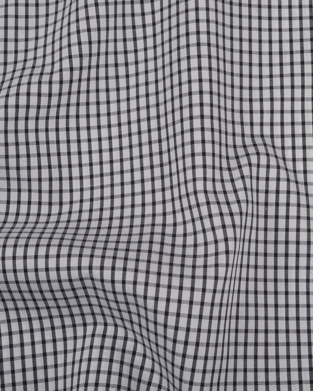 Brembana Black White Graph checks Shirt