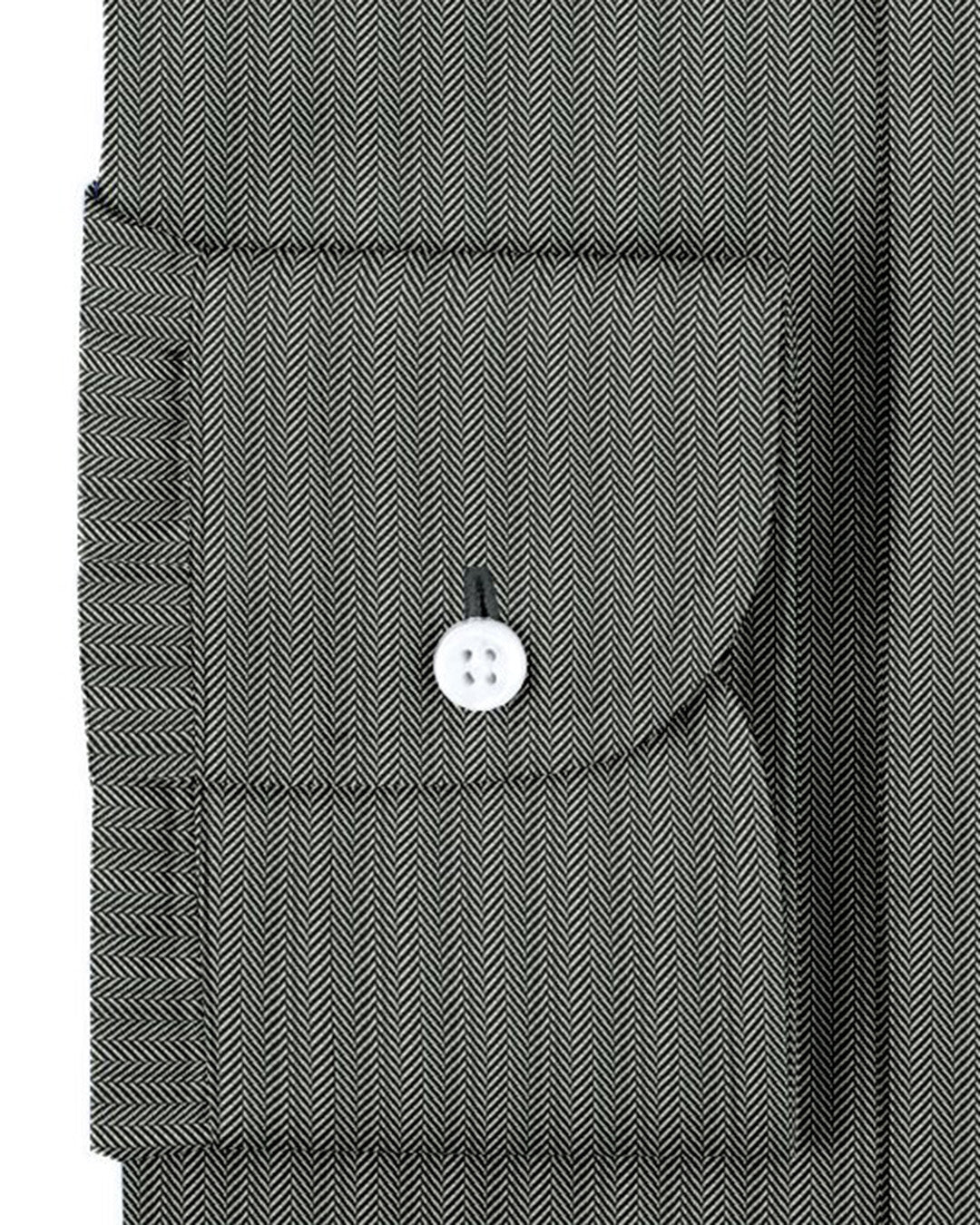 Grey Herringbone Shirt - 3